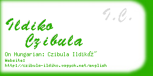 ildiko czibula business card